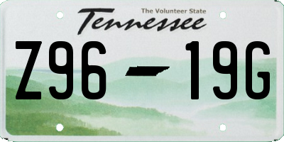 TN license plate Z9619G