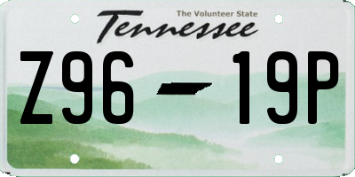 TN license plate Z9619P