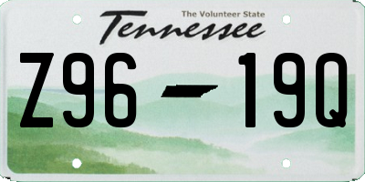 TN license plate Z9619Q