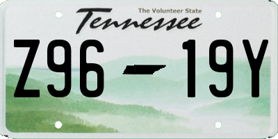TN license plate Z9619Y