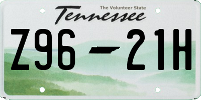 TN license plate Z9621H