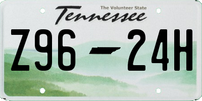 TN license plate Z9624H