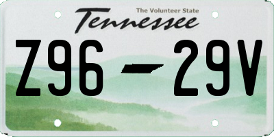 TN license plate Z9629V