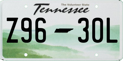 TN license plate Z9630L