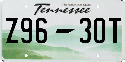 TN license plate Z9630T