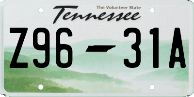 TN license plate Z9631A