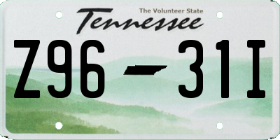 TN license plate Z9631I