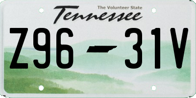 TN license plate Z9631V