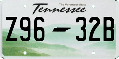 TN license plate Z9632B