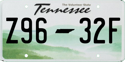 TN license plate Z9632F