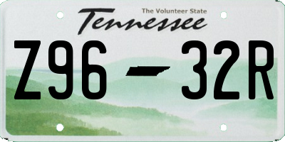 TN license plate Z9632R