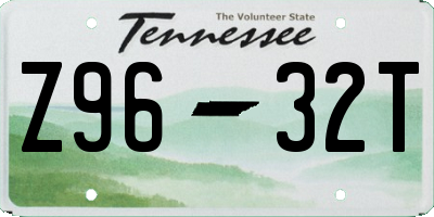TN license plate Z9632T