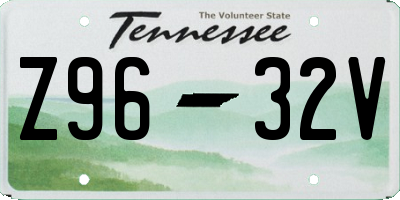 TN license plate Z9632V