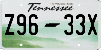 TN license plate Z9633X