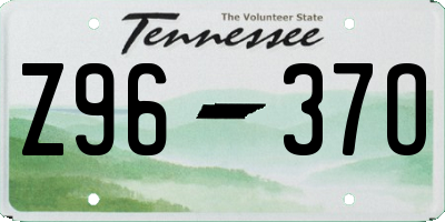 TN license plate Z9637O