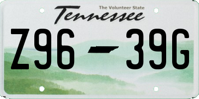 TN license plate Z9639G