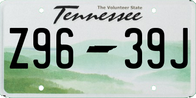 TN license plate Z9639J