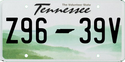 TN license plate Z9639V