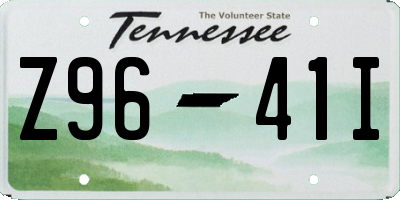 TN license plate Z9641I