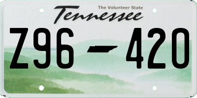 TN license plate Z9642O