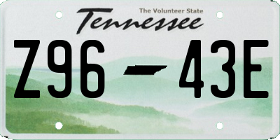 TN license plate Z9643E