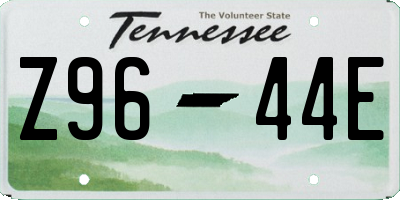 TN license plate Z9644E