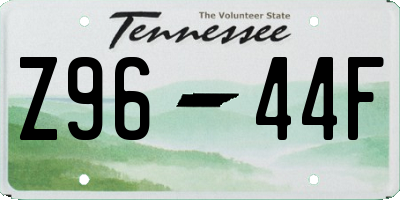 TN license plate Z9644F