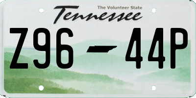 TN license plate Z9644P