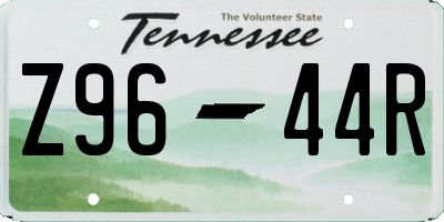 TN license plate Z9644R