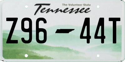 TN license plate Z9644T