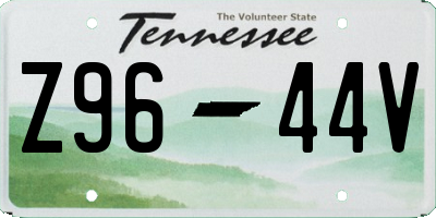 TN license plate Z9644V