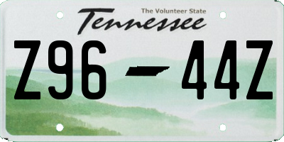 TN license plate Z9644Z