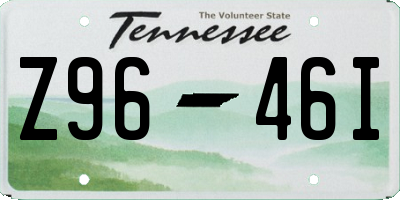 TN license plate Z9646I
