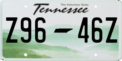 TN license plate Z9646Z