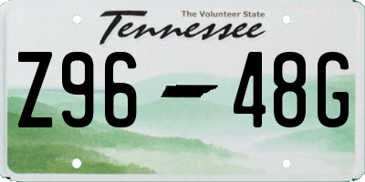 TN license plate Z9648G
