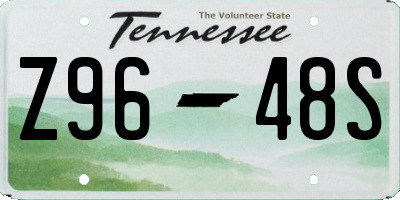 TN license plate Z9648S
