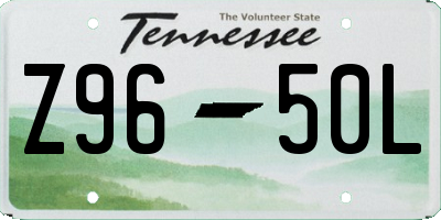 TN license plate Z9650L