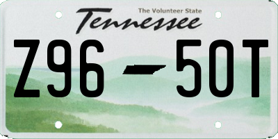 TN license plate Z9650T