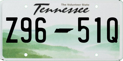 TN license plate Z9651Q