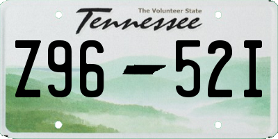 TN license plate Z9652I