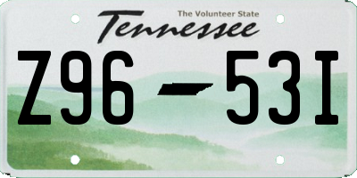 TN license plate Z9653I