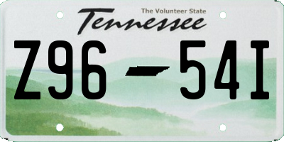 TN license plate Z9654I