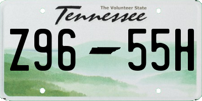 TN license plate Z9655H