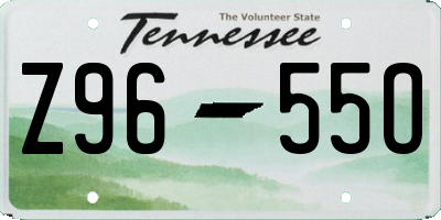 TN license plate Z9655O
