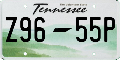 TN license plate Z9655P