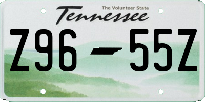 TN license plate Z9655Z