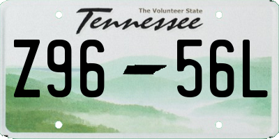 TN license plate Z9656L