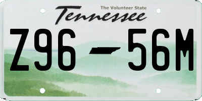 TN license plate Z9656M