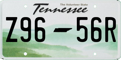 TN license plate Z9656R