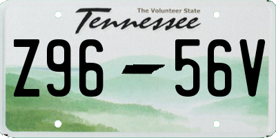 TN license plate Z9656V